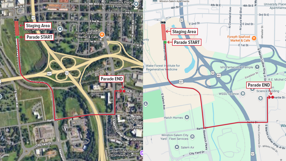 Homecoming Parade Map 2026
